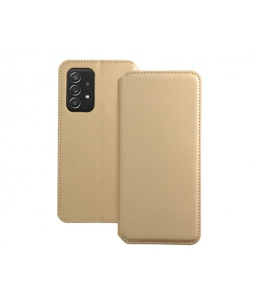 Husa Samsung Galaxy A54, Tip carte, Piele Ecologica, Gold